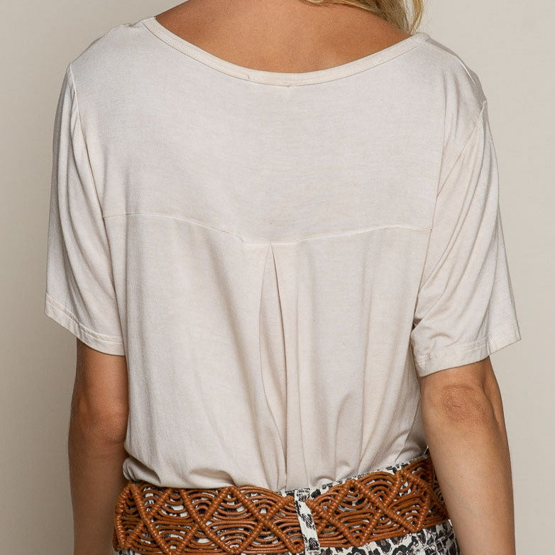 Tuesday, Taco & Tequila Almond Print Top