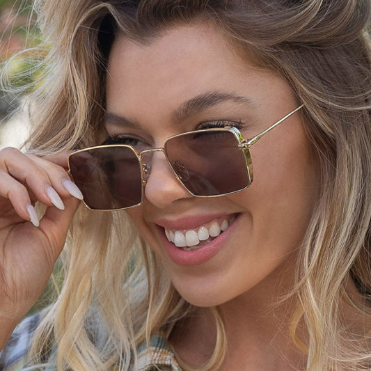 Square Brown Sunglasses