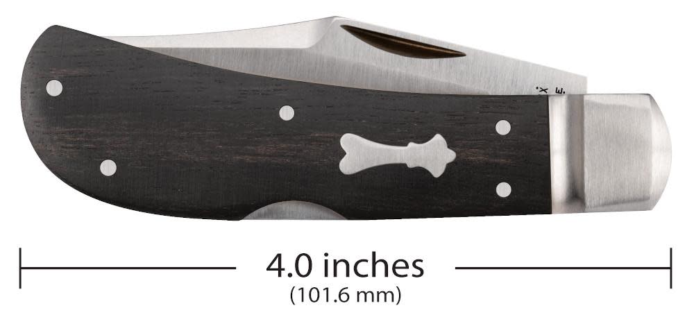 Bose 2020 Ebony Wood Smooth Lanny's Clip Knife
