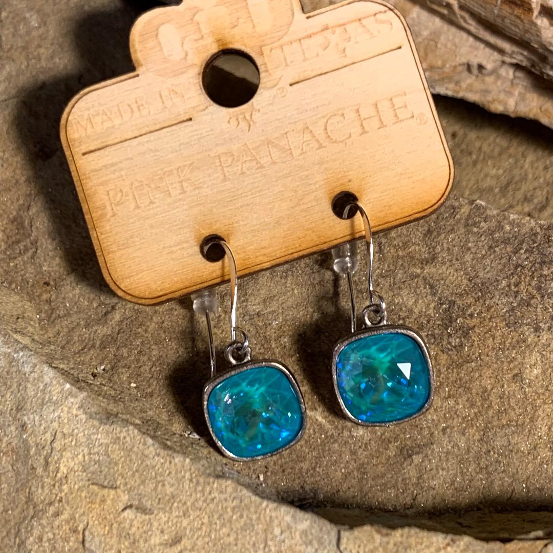 Turquoise Stones and Silver Earrings