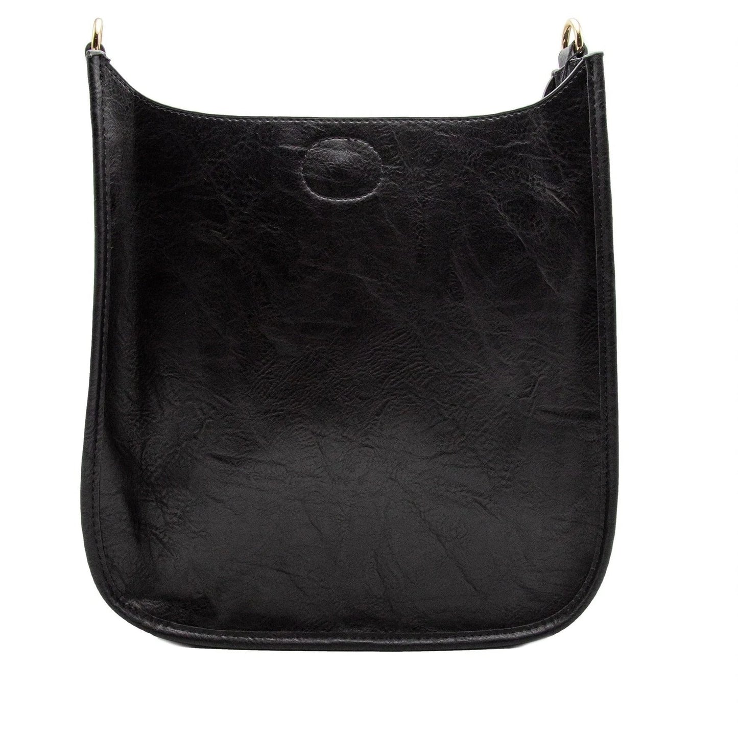 Vegan Leather Classic Messenger Black Handbag