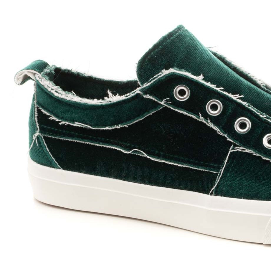 Babalu Casual Slip-on Green Velvet Sneakers
