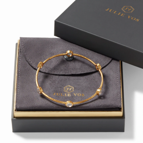 Milano Gold Bangle Mother of Pearl