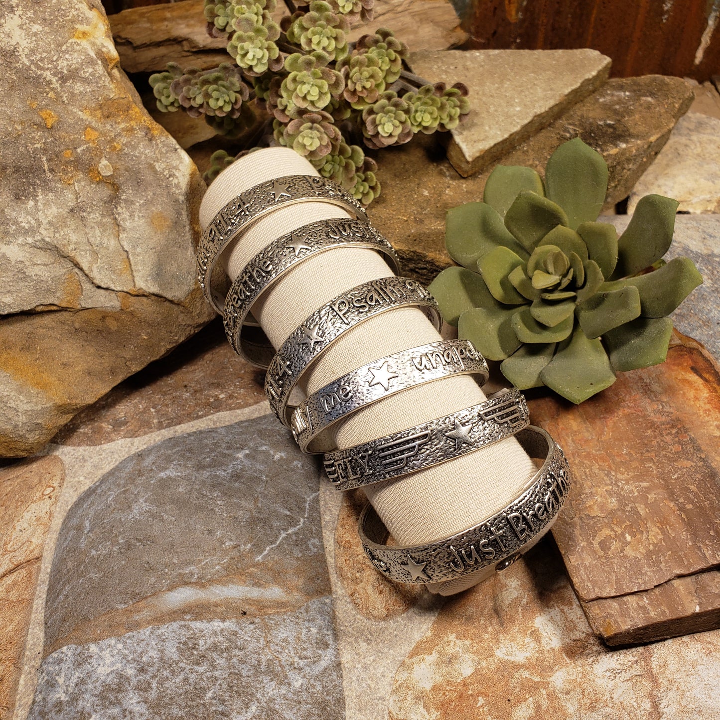 Silver Unapologetically Me Bangle Bracelet