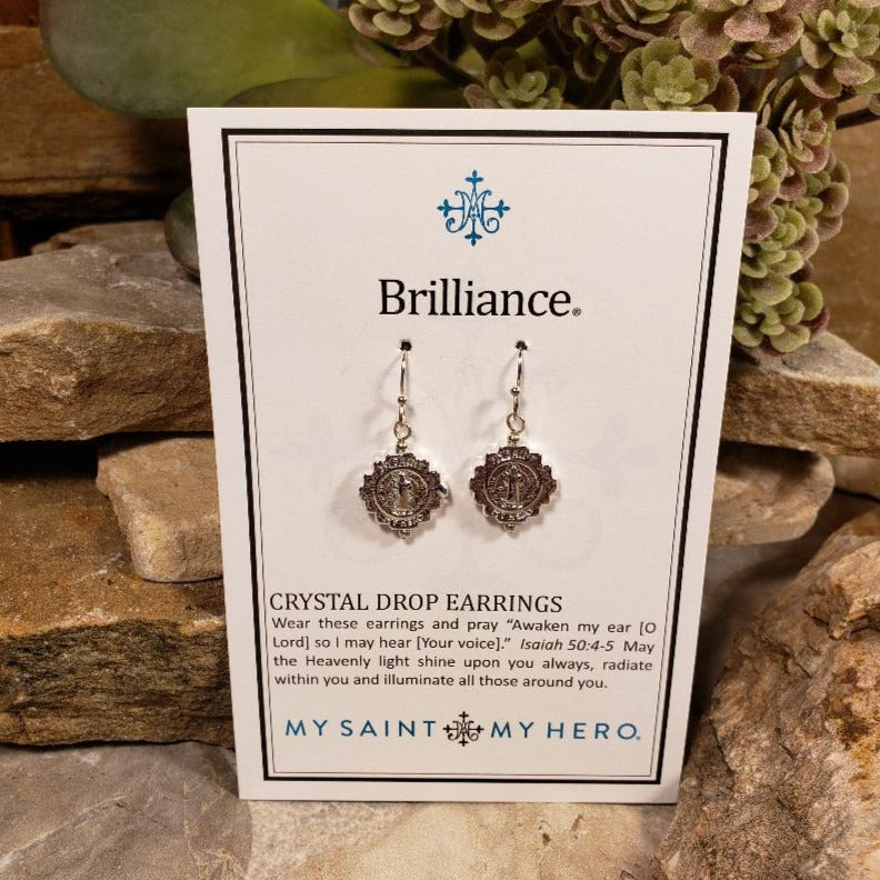 Brilliance Drop Silver Earrings