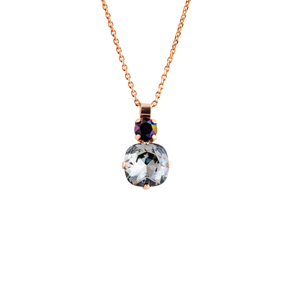Double Round and Cushion Cut Pendant Necklace in "Rocky Road"