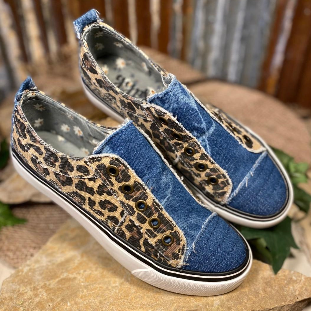 Double Sided Leopard Slip on Sneakers