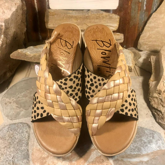 Luster Sand Pixie Leopard Sandal