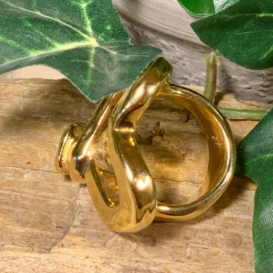 Nailed Gold Heart Ring