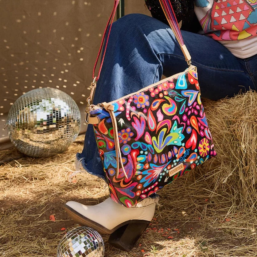 Sophie Black Swirly Downtown Crossbody