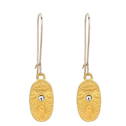 Gold Austrian Crystal Cuvee Dangle Earrings