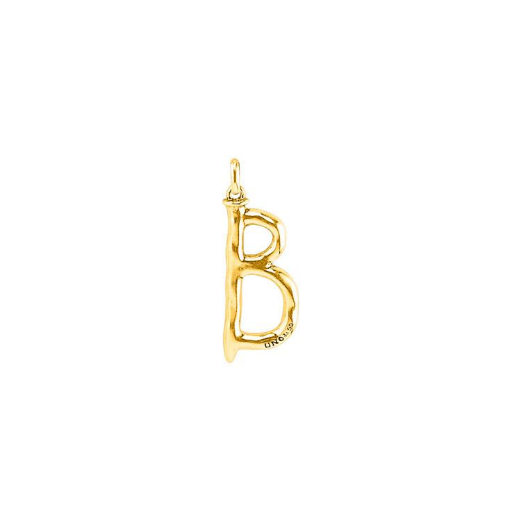 Letter Shaped Pendant in Gold inspired by the Iconic Nail