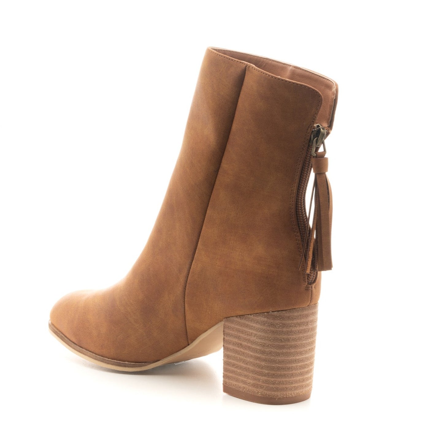 Boujee Cognac Smooth Bootie