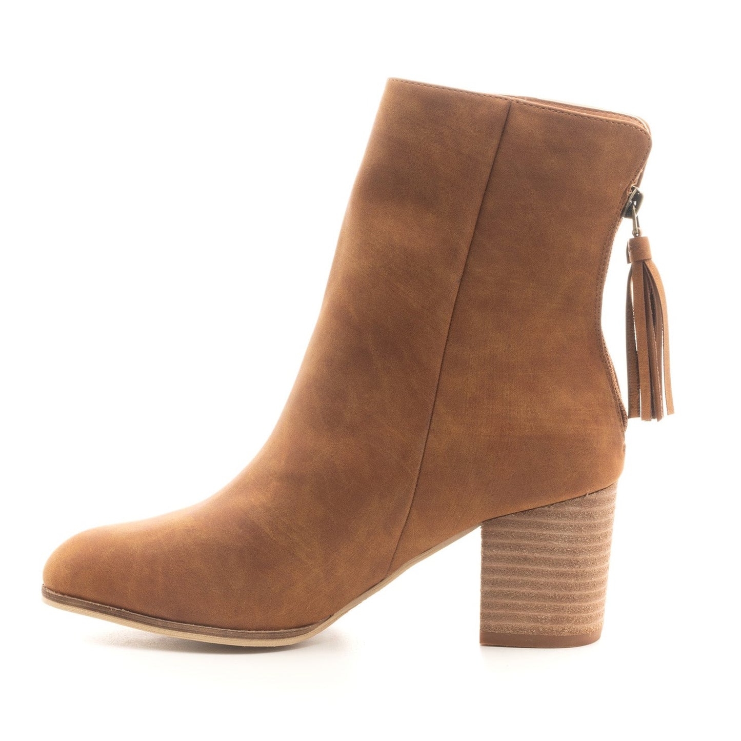 Boujee Cognac Smooth Bootie