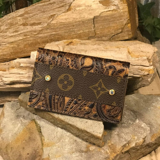 READY-TO-SHIP Upcycled LV Card Holder