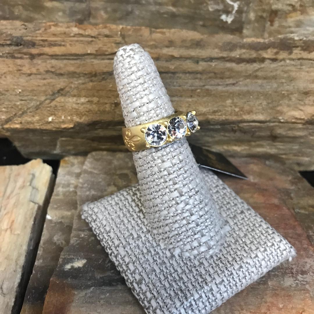 Trio of Crystals & Gold Ring