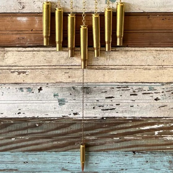 God Bless America Bullet Windchime .50 BMG