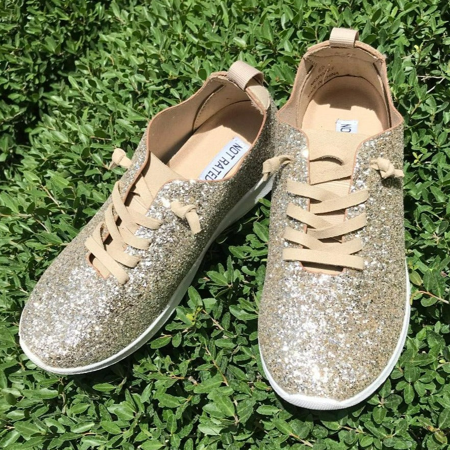 Gold Glitter Mayo Easy Slip on Sneaker
