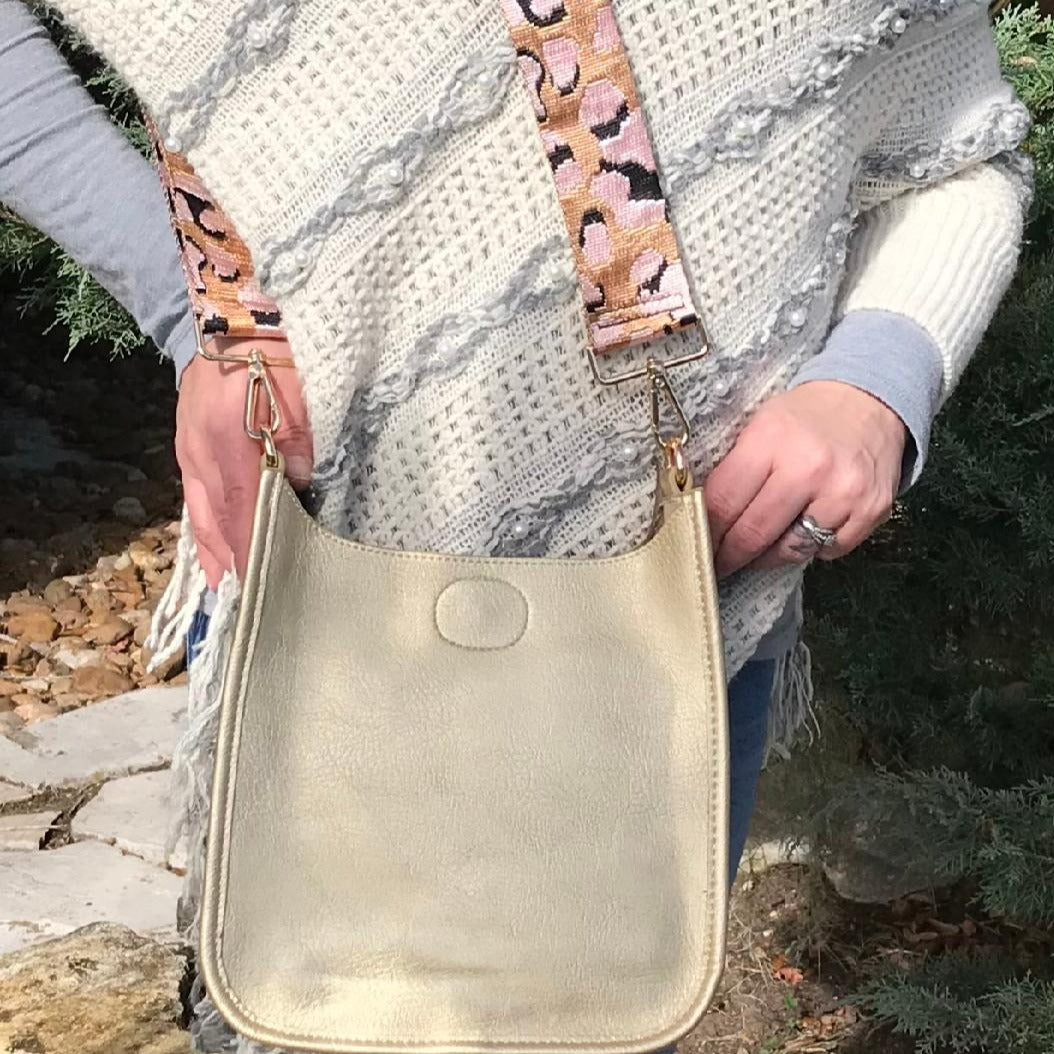 Mini Gold Messenger Handbag