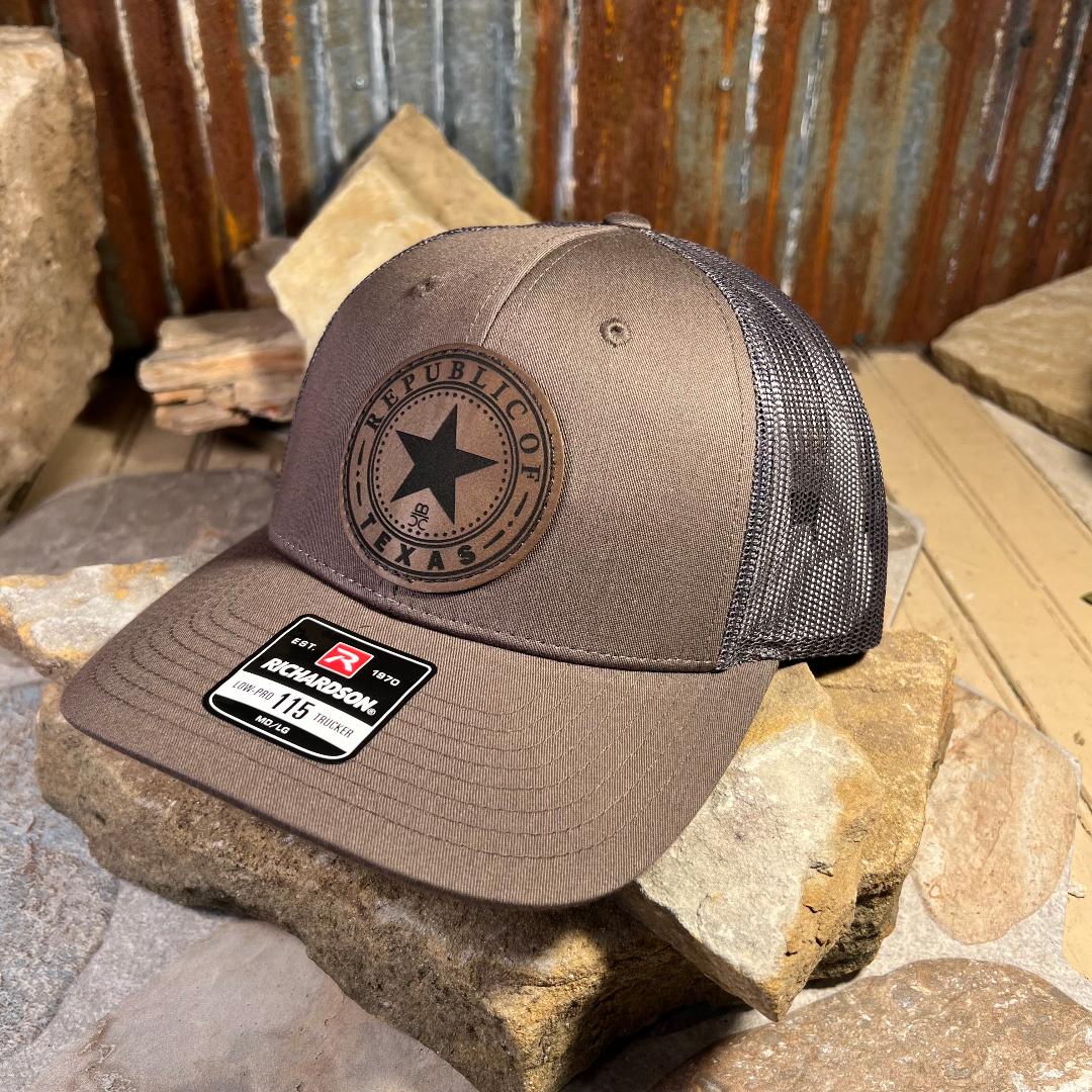 Republic of Texas Leather Patch Cap
