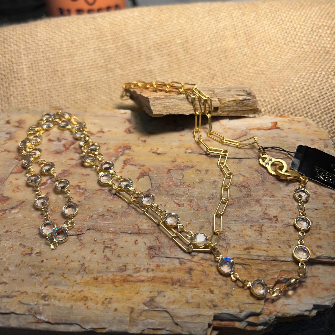 Austrian Crystal and Nantes Chain Necklace