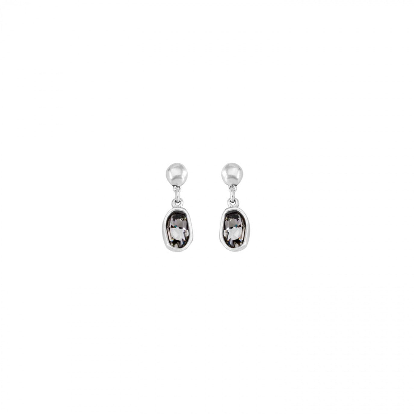Grey Swarovski®Elements Crystal Earrings