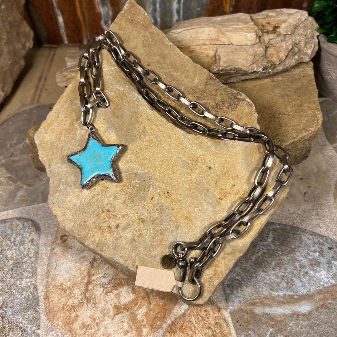 Turquoise Star Chain Necklace