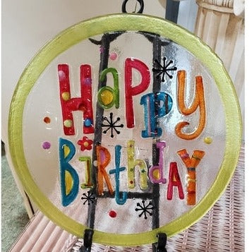 Happy Birthday Round Decorative Plate