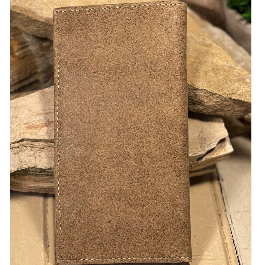Soft Suede Textured Tan Rodeo Wallet