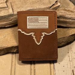 Front Pocket Wallet Yoke W/Usa Flag