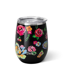 Fleur Noir Stemless Wine Cup