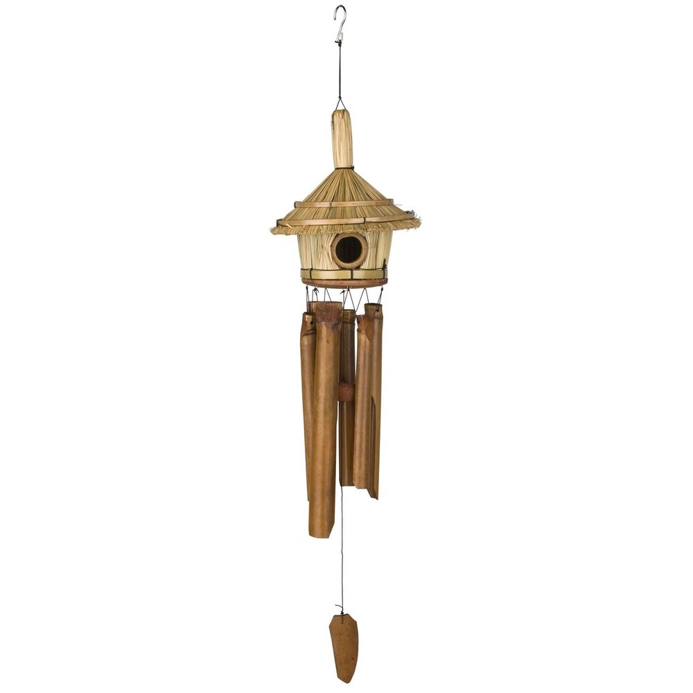 Thatched Root Bamboo Birdhouse Chime