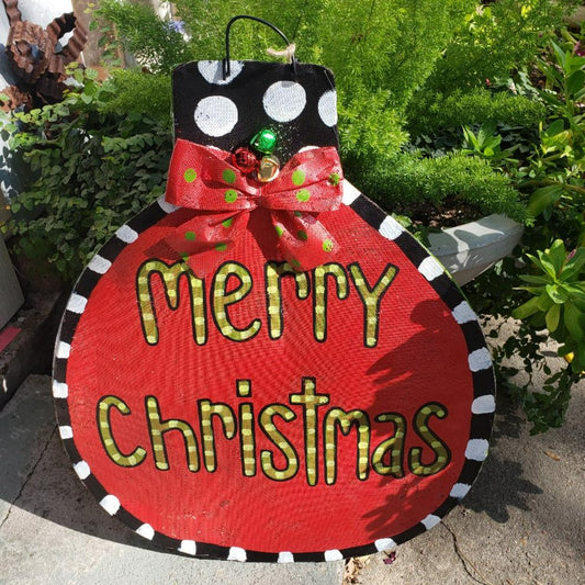 Reversible Christmas Ornament Door Hanger