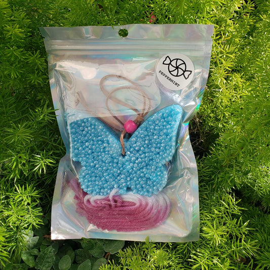 Peppermint Blue Butterfly Freshie