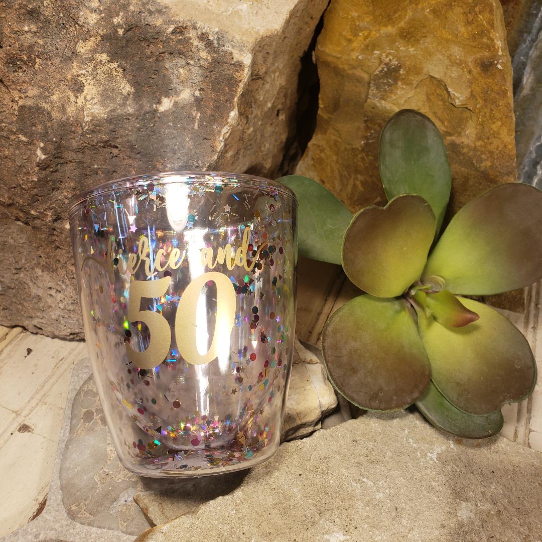 Double Wall Acrylic Wine Glass - Fierce & 50
