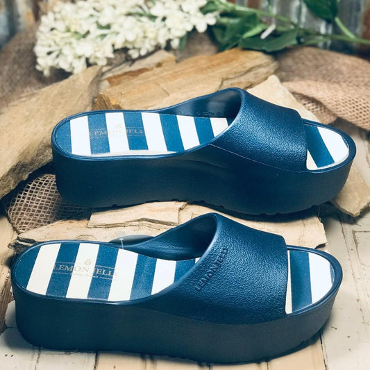 Blue Metal Teela Platform Slides