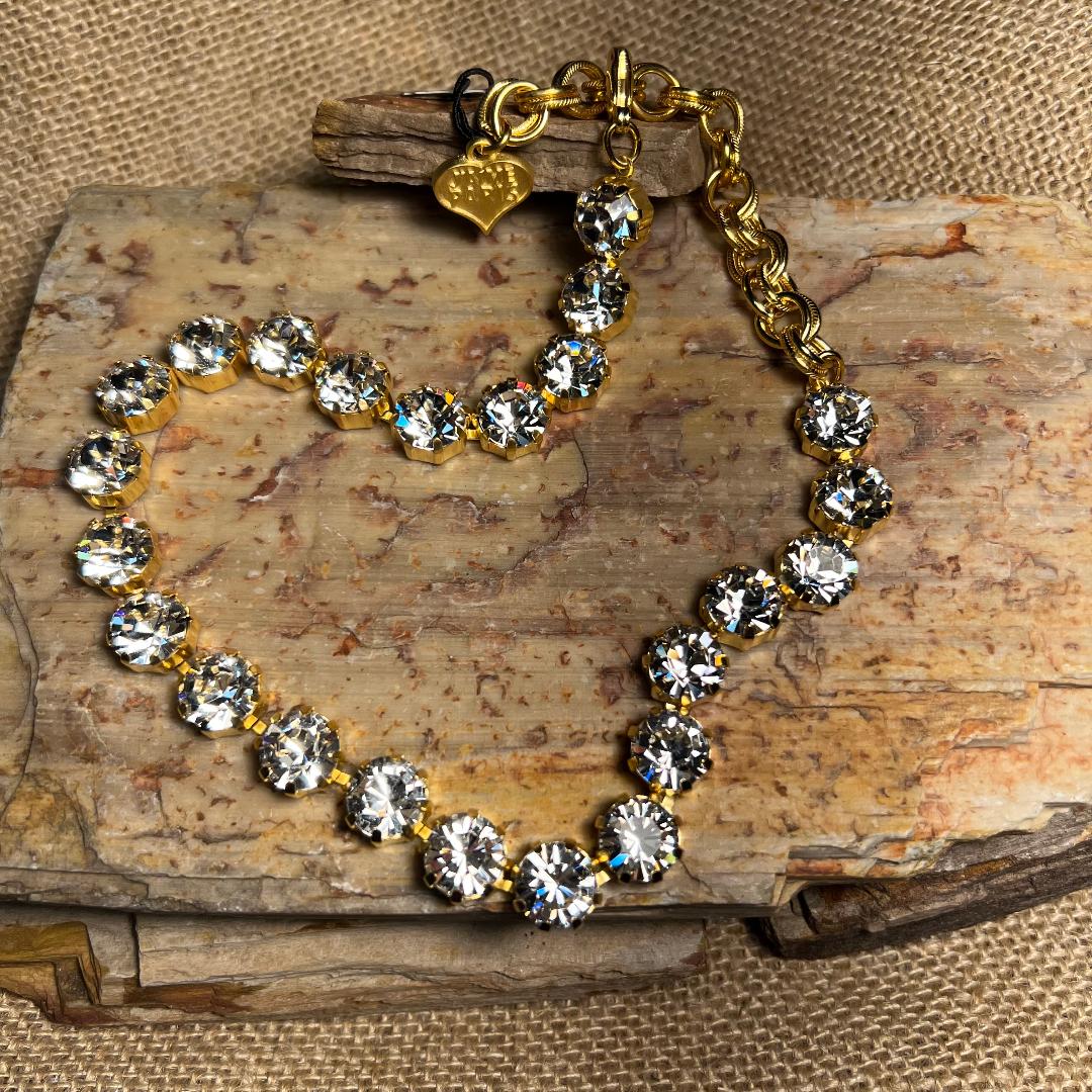 Grande Austrian Crystal with Coeur Pendant Necklace