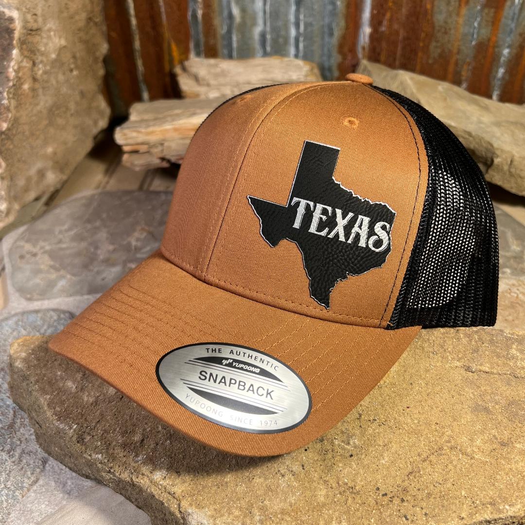 Texas State with Bold TEXAS Script Cap – The Boutique at Wells Florist