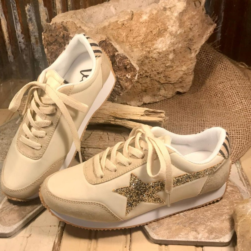 Vintage Retro Cream Sneaker