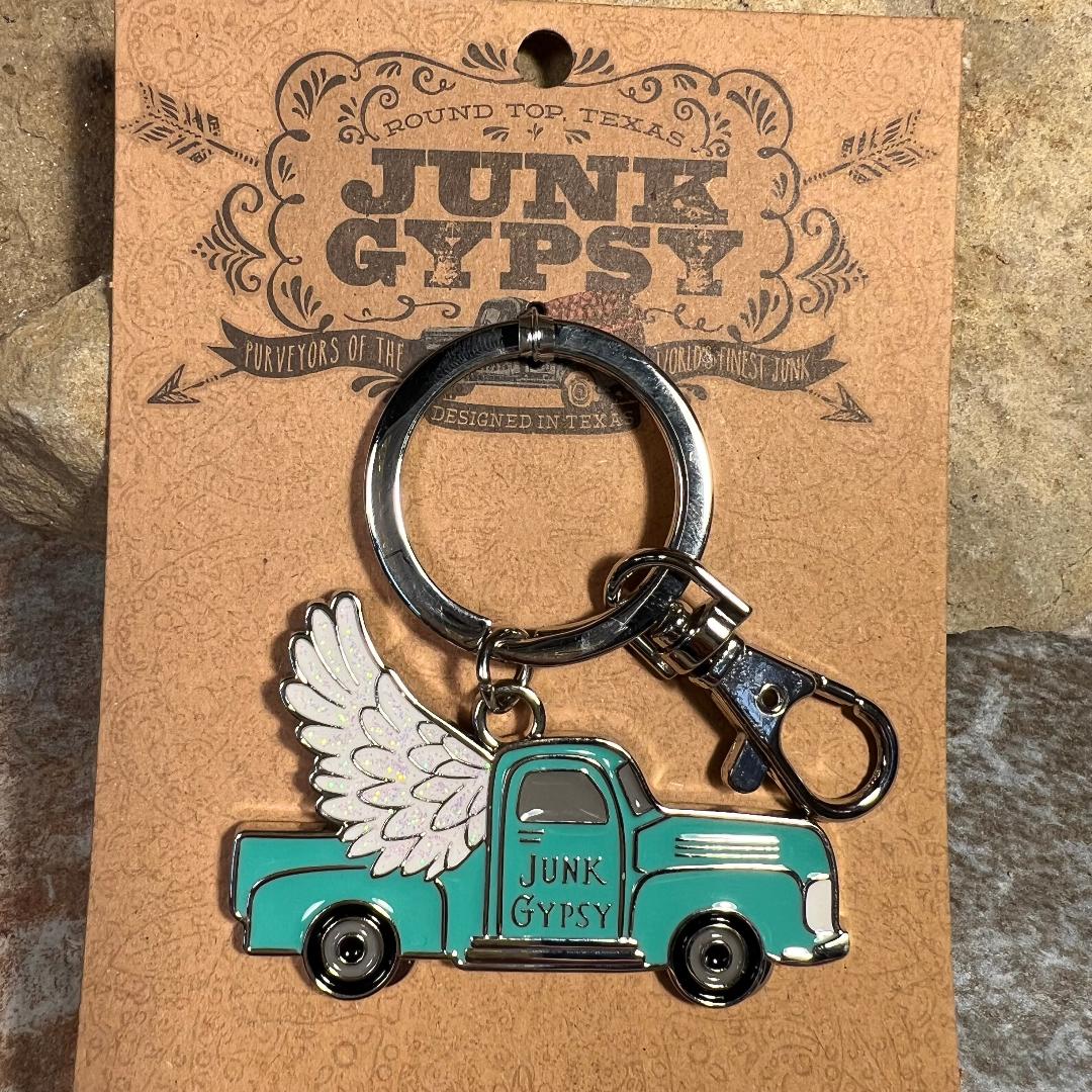 Turquoise Winged Truck Keyring