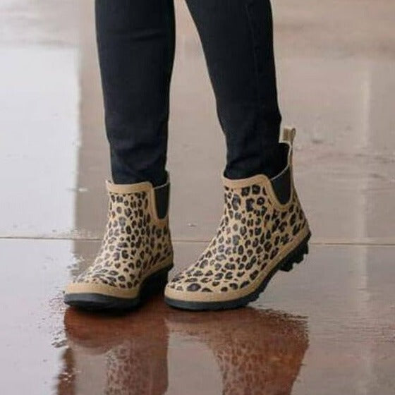 Hey Girl Yikes Leopard Rain Booties